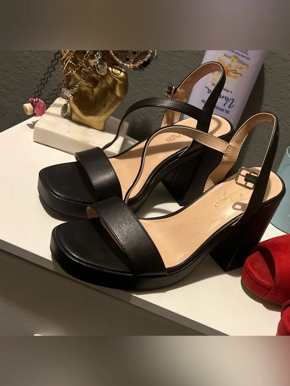 Stylish Black Block Heel Sandals - Women